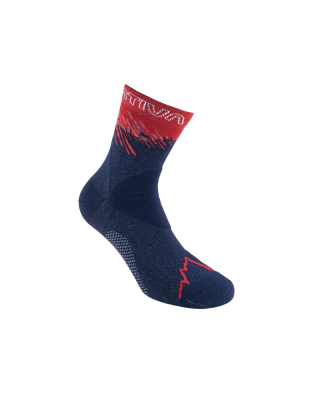 Dámske ponožky LA SPORTIVA Ultra running socks Deap sea/Cherry tomato